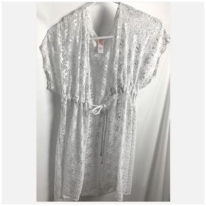 Lace Cover Up for Bikini /swimsuit for Women. White.